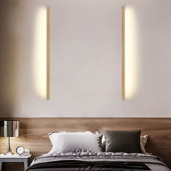ZenBeam Japanische LED-Wandleuchte | Massivholzdesign | Modernes Akzentlicht