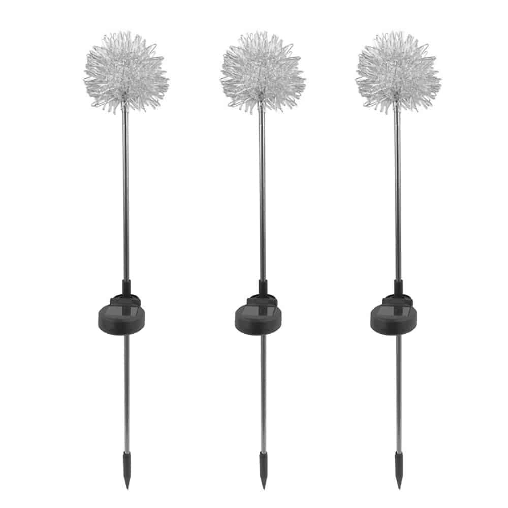 Solar LED Gartenlampe ( 2 Stück) Löwenzahn-Design mit Spieß | Karnz