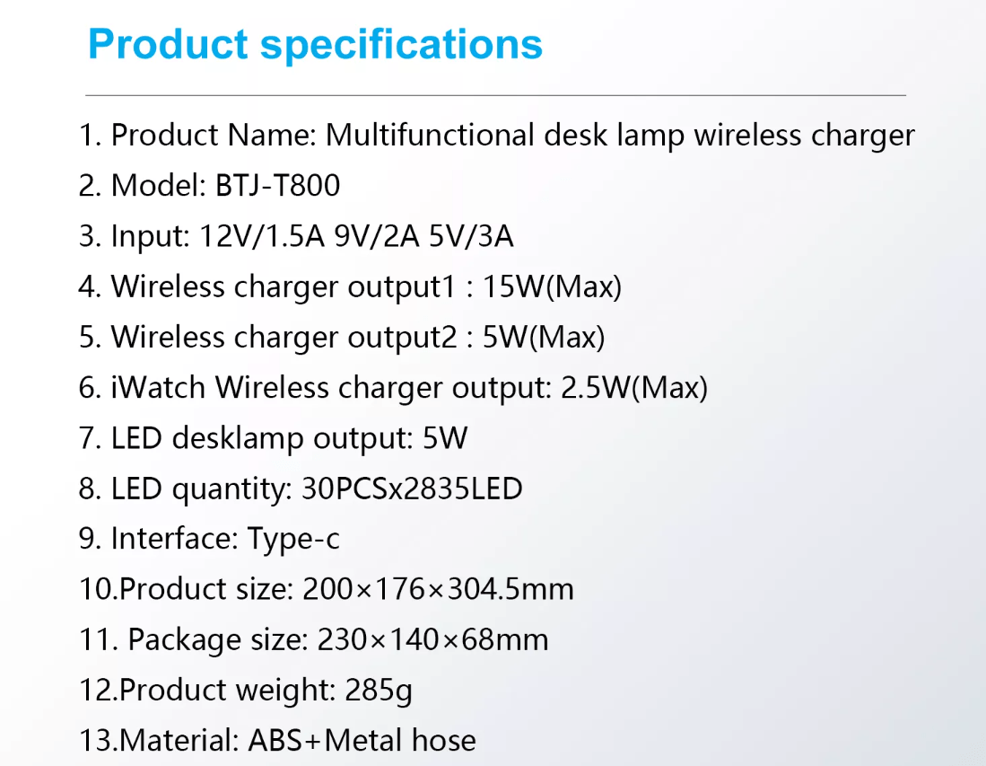 LED-Tischlampe mit Dimmer und kabellosem Ladegerät für Smartphones (4-in-1) | Karnz