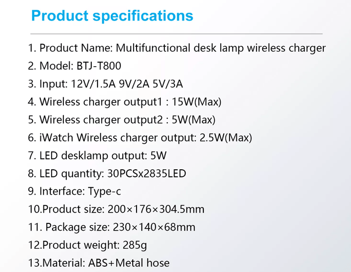 LED-Tischlampe mit Dimmer und kabellosem Ladegerät für Smartphones (4-in-1) | Karnz
