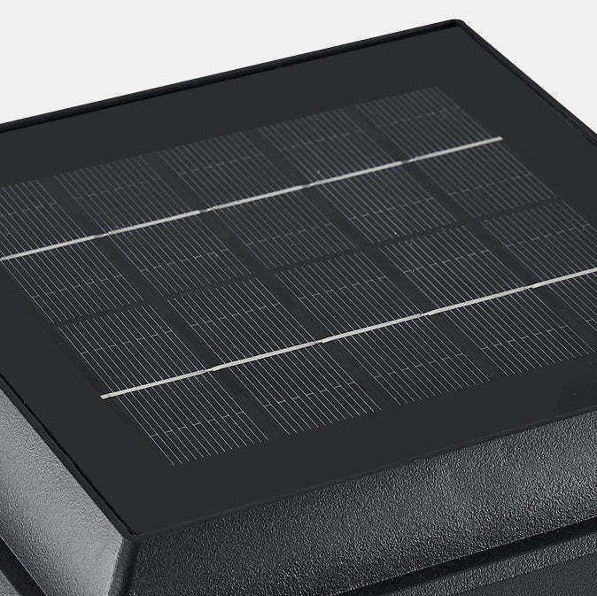 Moderner Minimalistischer Quadratischer Zylinder Solar Wasserdichter ABS PC LED Außenleuchte Für Garten | Karnz