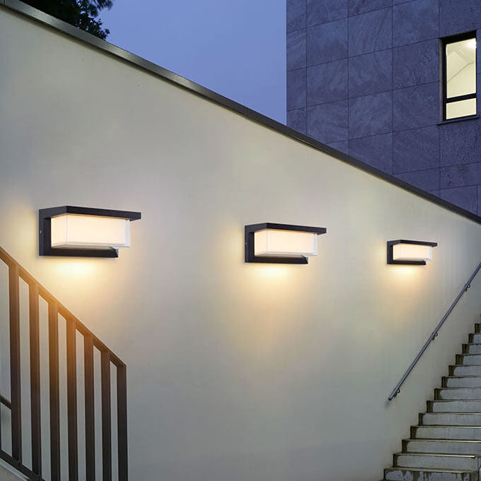 Rechteckige Solar-PC-LED-Außenwandleuchte für die Terrasse