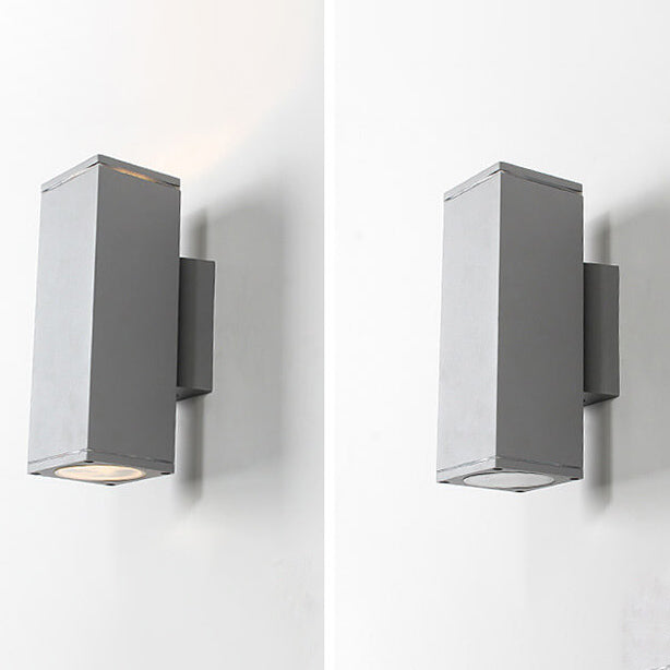 Moderner minimalistischer quadratischer Säulen-LED-leuchtender wetterfester Wandleuchten-Lampe | Karnz