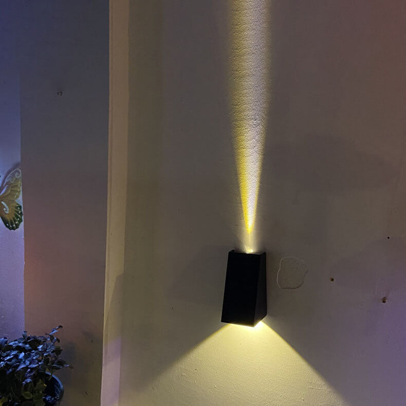 Solar Einfach Trapez Outdoor Wasserfest LED Wand Sconce Lampe | Karnz