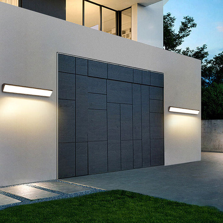 Moderne Outdoor Lang Bar Aluminium Acryl Wasserdicht LED Wand Sconces Lampe | Karnz