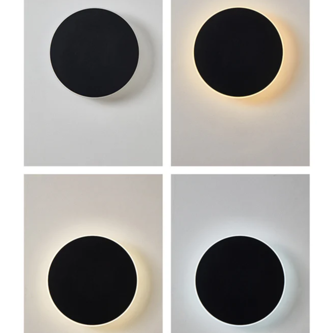 Elegante LED-Wandleuchte für den Außenbereich - Minimalistisches rundes Design