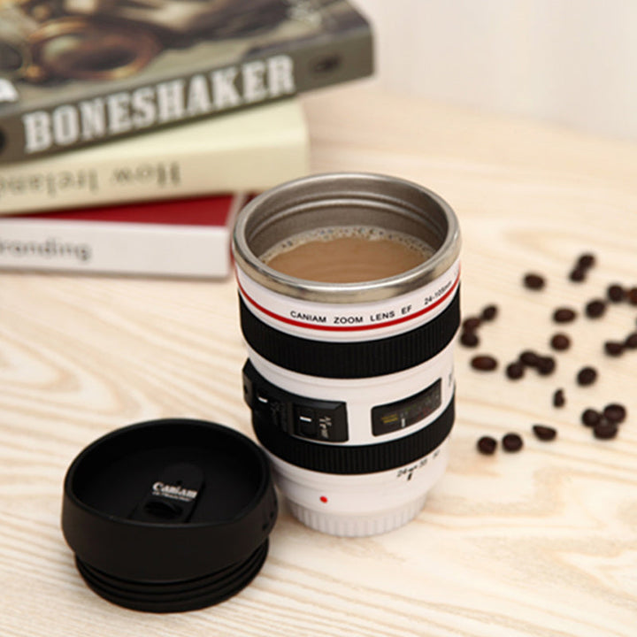 Kamera Objektiv Inspiriert Isolierte Tasse Kaffeetasse | Karnz
