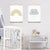 Moderner Cartoon-Regenbogen – Leinwandbild