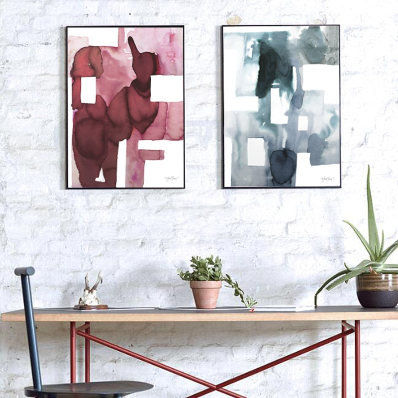 Farbenfrohe Punkte - Leinwand Wandkunst Malerei