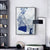 Abstraktes Aquarell Blau Poster und Druck Nordisch - Leinwand Wandkunst Gemälde