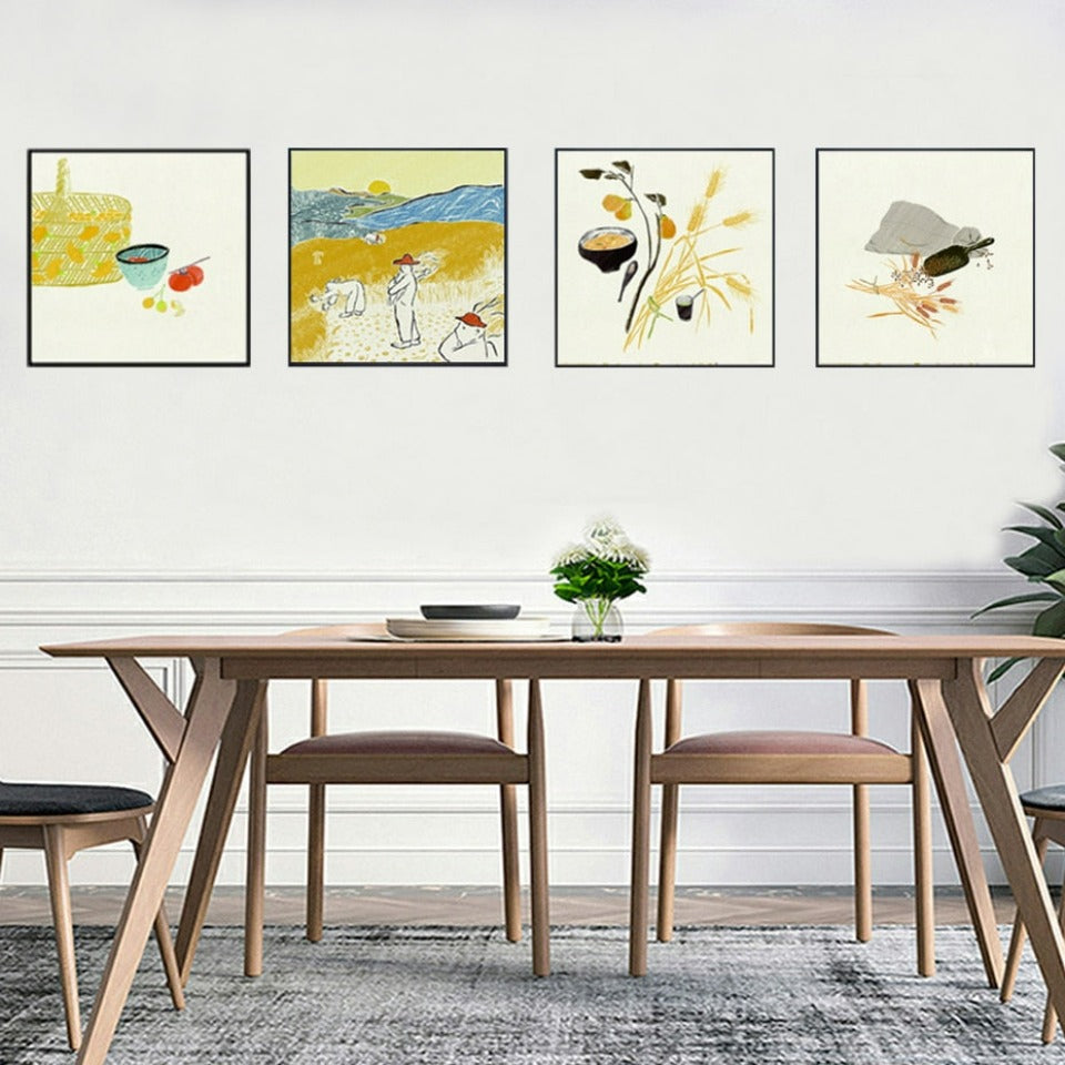 Chinesische Solarperioden-Canvas-Wandkunstgemälde