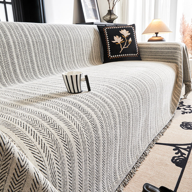 Fischgrätmuster-Sofabezug - Modern, stilvoll & langlebiger Sofaschutz | Karnz