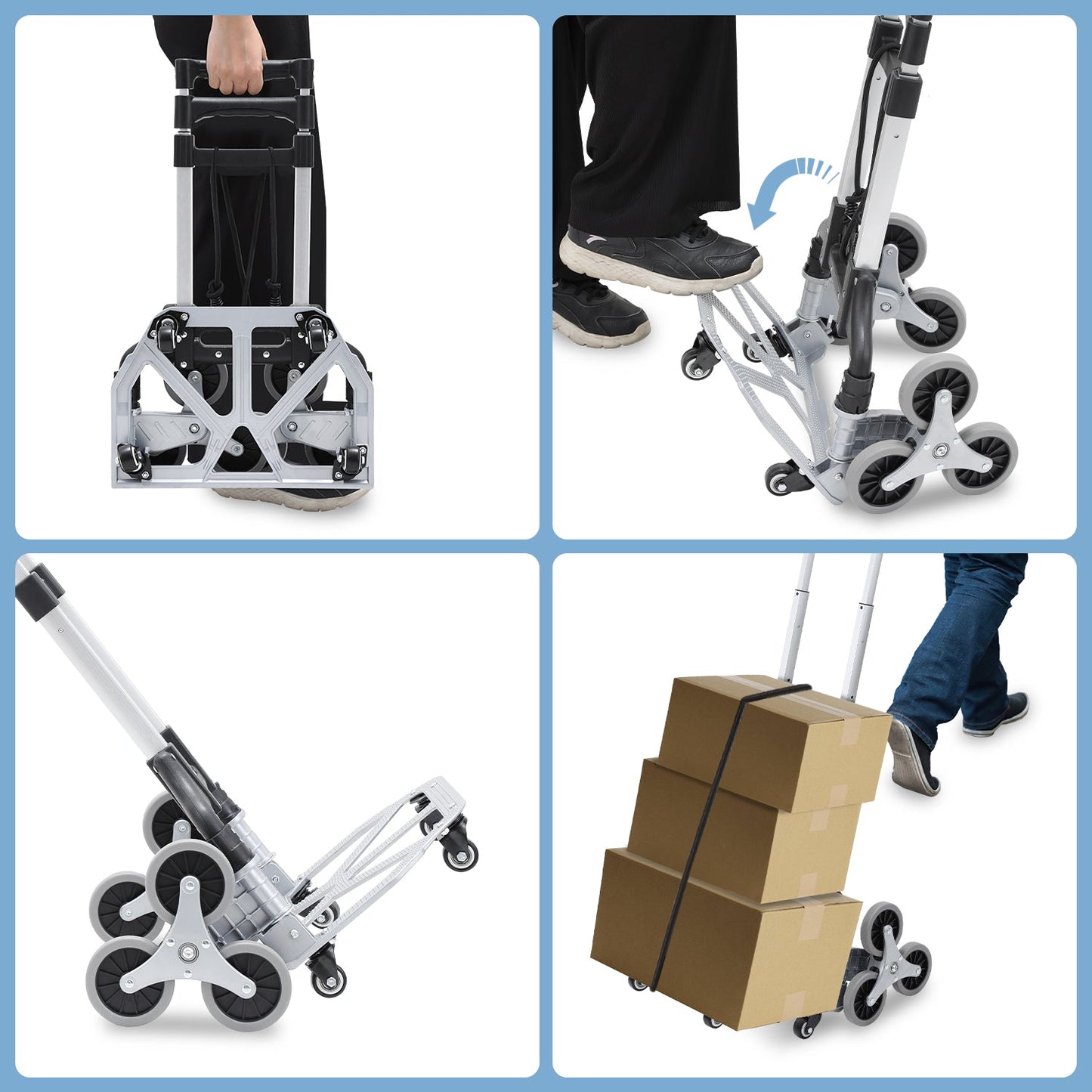 Treppensteiger Sackkarre Klappbar Treppenhandwagen bis 75kg | Karnz