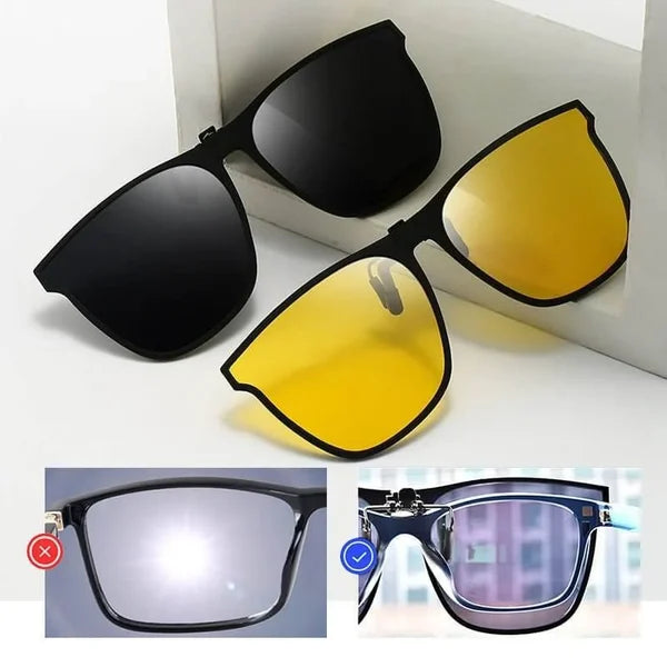 OogZeker Clip Sonnenbrillen – Leichte polarisierte UV400 Clip-ons für Brillenträger | Karnz