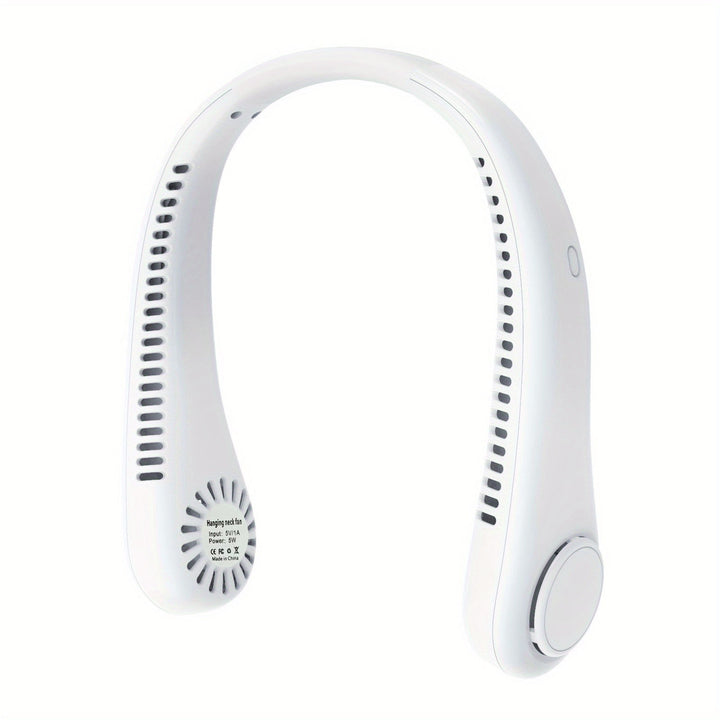 1pc Tragbarer Nackenventilator Elektrischer Drahtloser Ventilator Wiederaufladbarer USB Mini Ventilator Blattloser Persönlicher Ventilator Hängender Nacken Kühler Für Outdoor-Sportarten | Karnz