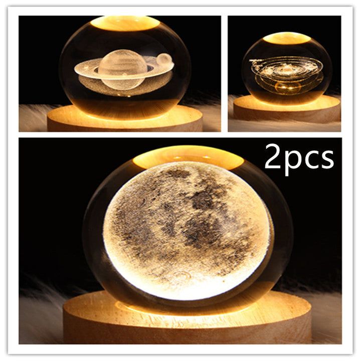 3D Galaxy Kristallkugel LED Nachtlicht | Karnz