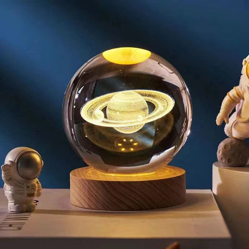 CrystalLight – 3D-Kristall-Nachtlampe mit LED-Beleuchtung | Stimmungsbeleuchtung für Schlaf- oder Wohnzimmer