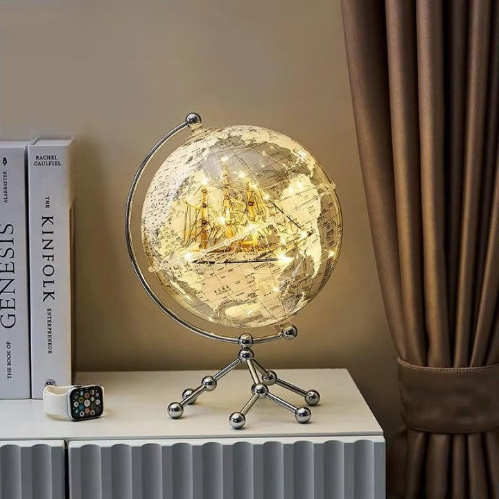 Golden Sail Weltkarte Dekor LED Licht | Karnz