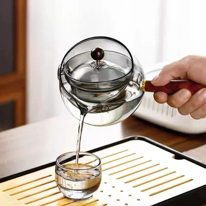 Rotary Glas Teekanne mit Sieb. | Karnz