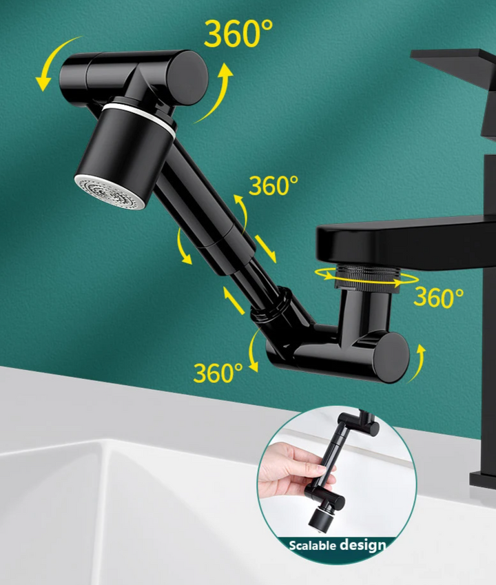 FlexiFlow 360° drehbarer und ausziehbarer Wasserhahnkopf Karnz