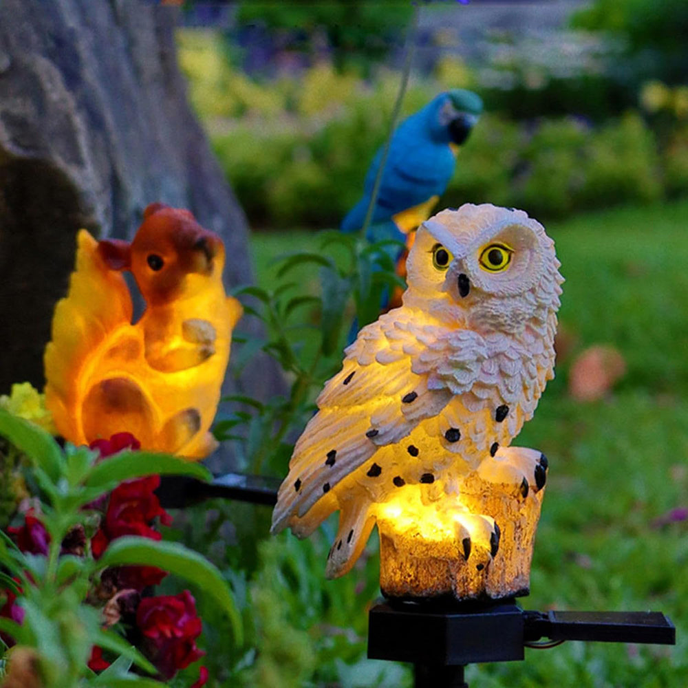 Umweltfreundliche Solar-Eule Gartenlampen (2er-Pack)