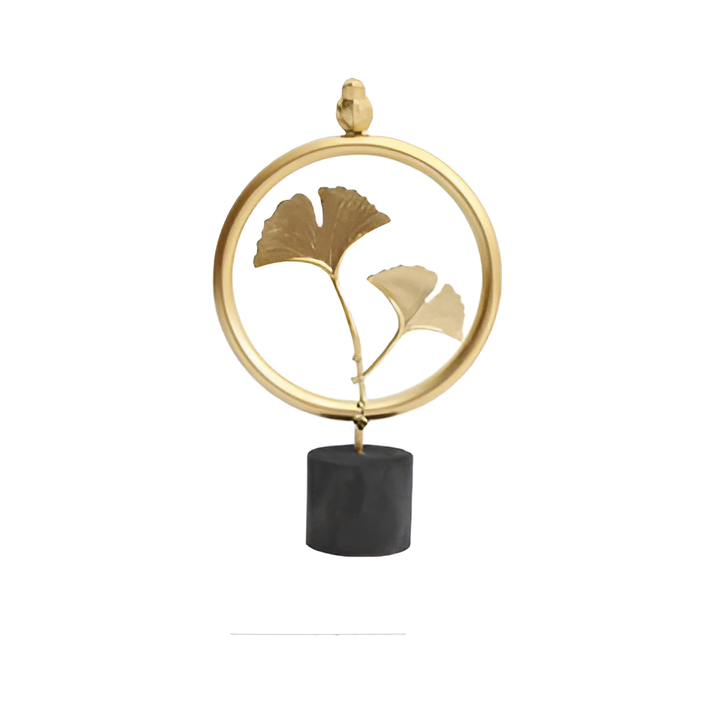 Minimalistische Ginkgo-Blatt-Skulptur für eleganten natürlichen Charme Karnz