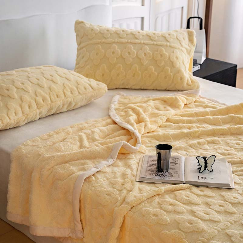 Korallenfleece-Wurfdecke, 400 g/m²