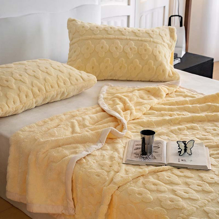 Korallenfleece-Wurfdecke, 400 g/m²