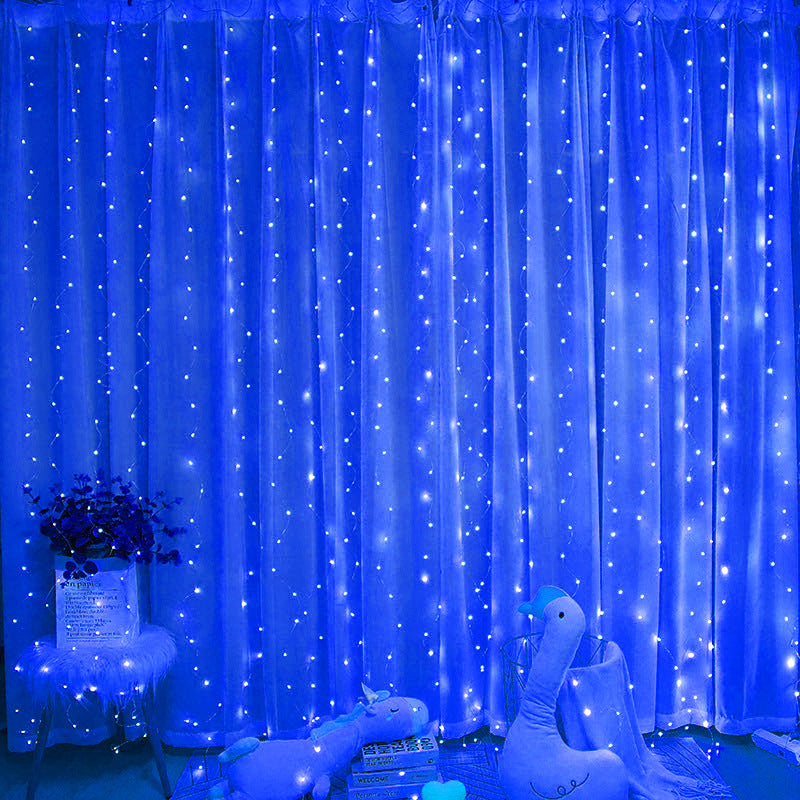 LED-Vorhang-Lichterkette mit Kupferdraht, USB