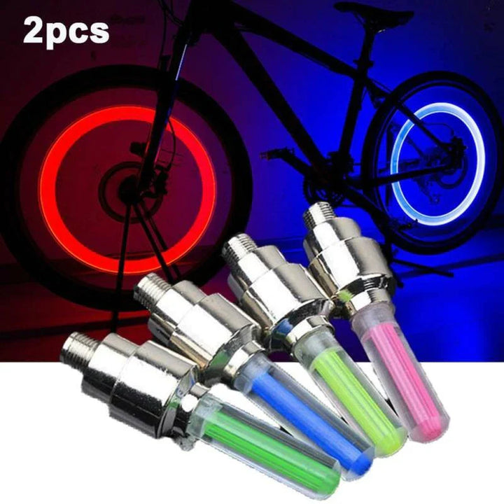 2 Stück Auto Rad LED Licht, Motorrad Reifen Ventilkappe Karnz