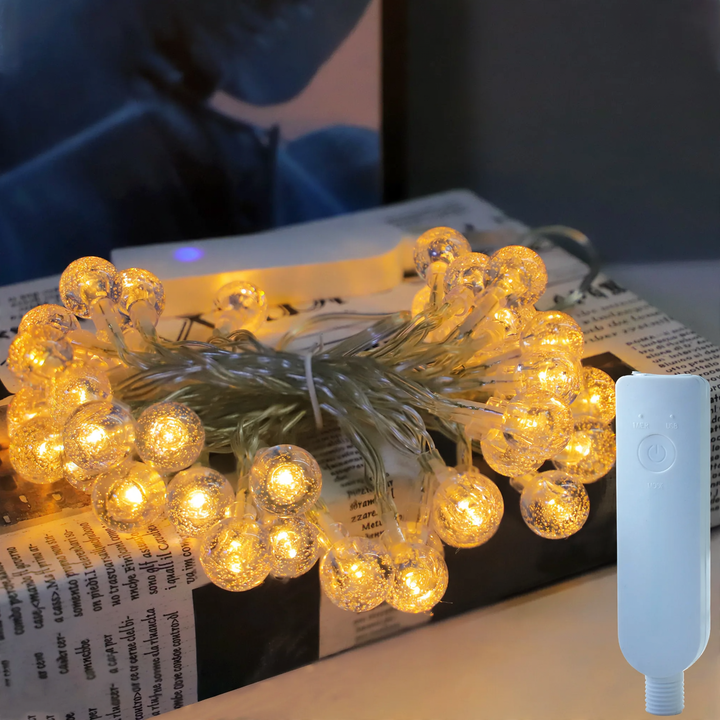 LED-Lichterkette mit Fernbedienung, wiederaufladbar