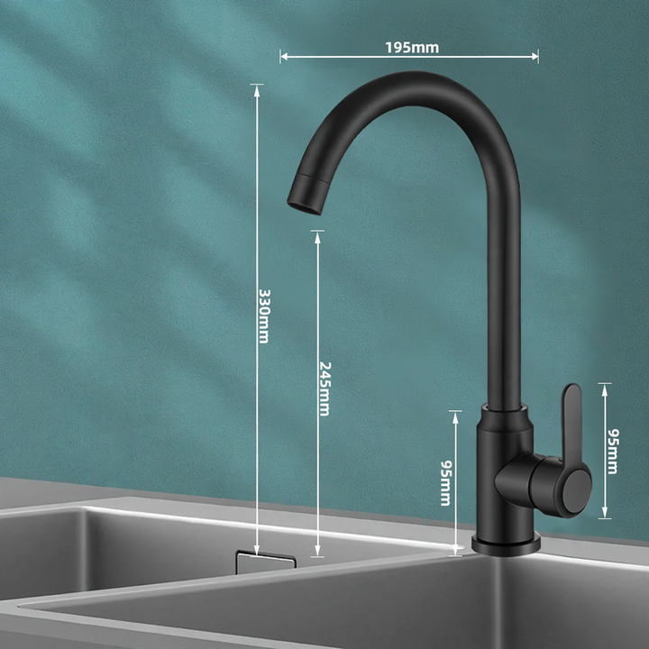 Edelstahl-Wasserhahn für Küche, Misch- oder Kaltwasser