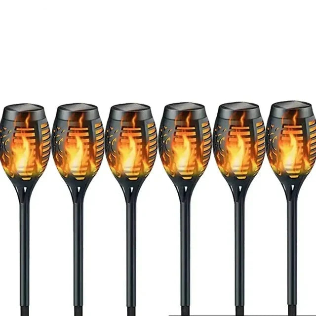 Solar Flammen-Wegeleuchten – Flackernde LED-Gartendeko