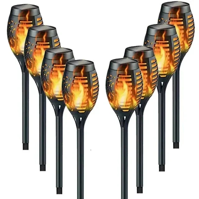 Solar Flammen-Wegeleuchten – Flackernde LED-Gartendeko