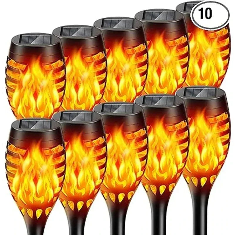 Solar Flammen-Wegeleuchten – Flackernde LED-Gartendeko