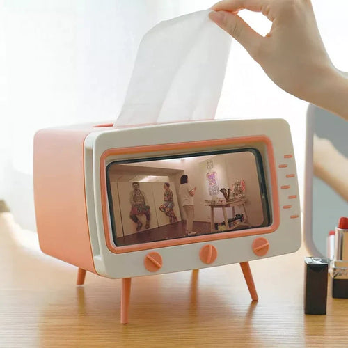 Kreativer TV-Gewebe-Box-Halter mit Telefonhalter Karnz