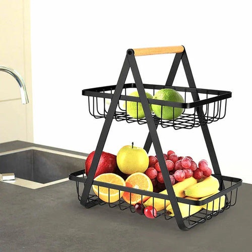 2-TIER METALL FRÜCHTEKORB Karnz