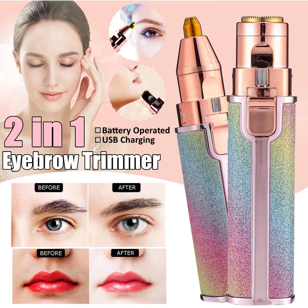 2 in 1 Gesichts-Haartrimmer mit Licht Karnz