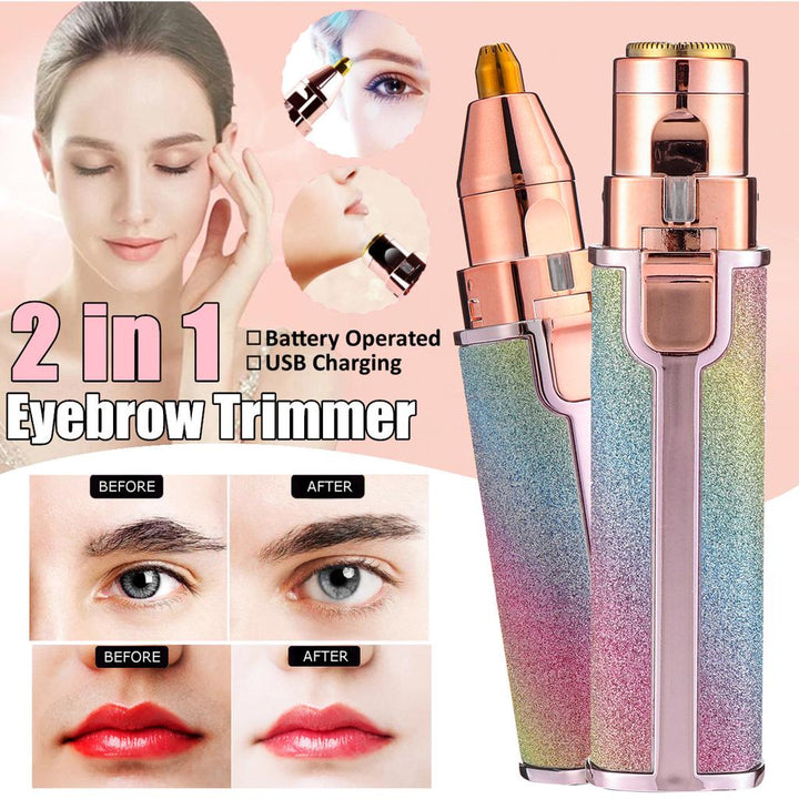 2 in 1 Gesichts-Haartrimmer mit Licht Karnz