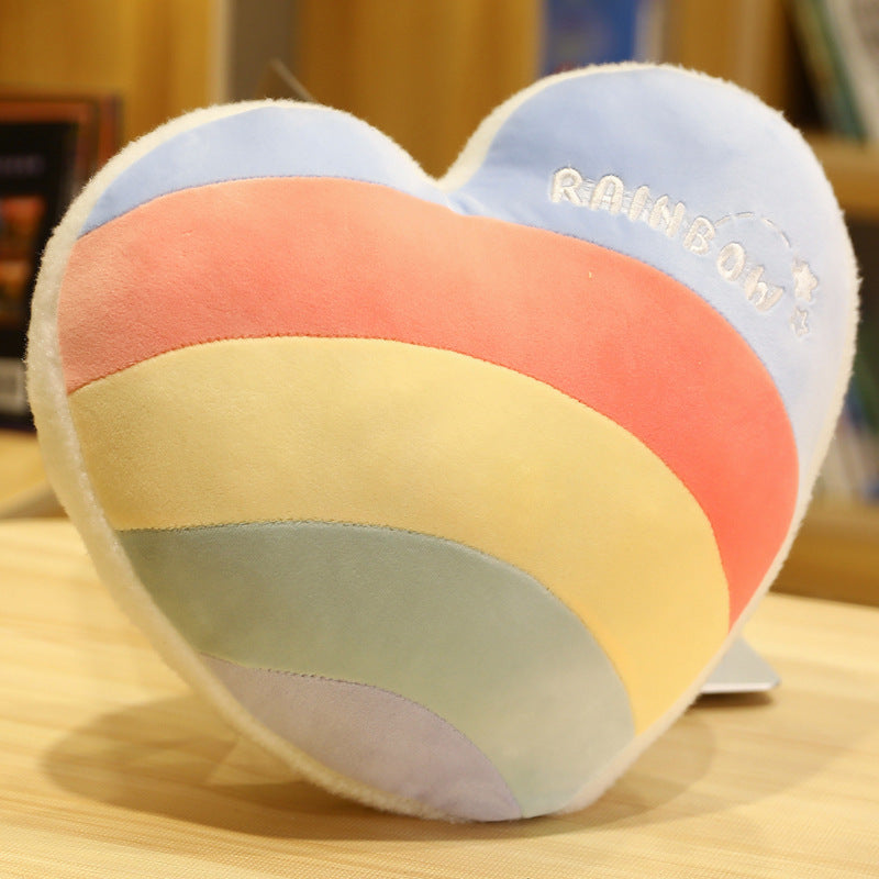Plüsch-Kissen mit Sternen- und Regenbogenmotiven