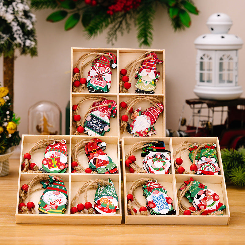 Dekorative Holz-Box mit Weihnachtsmotiven