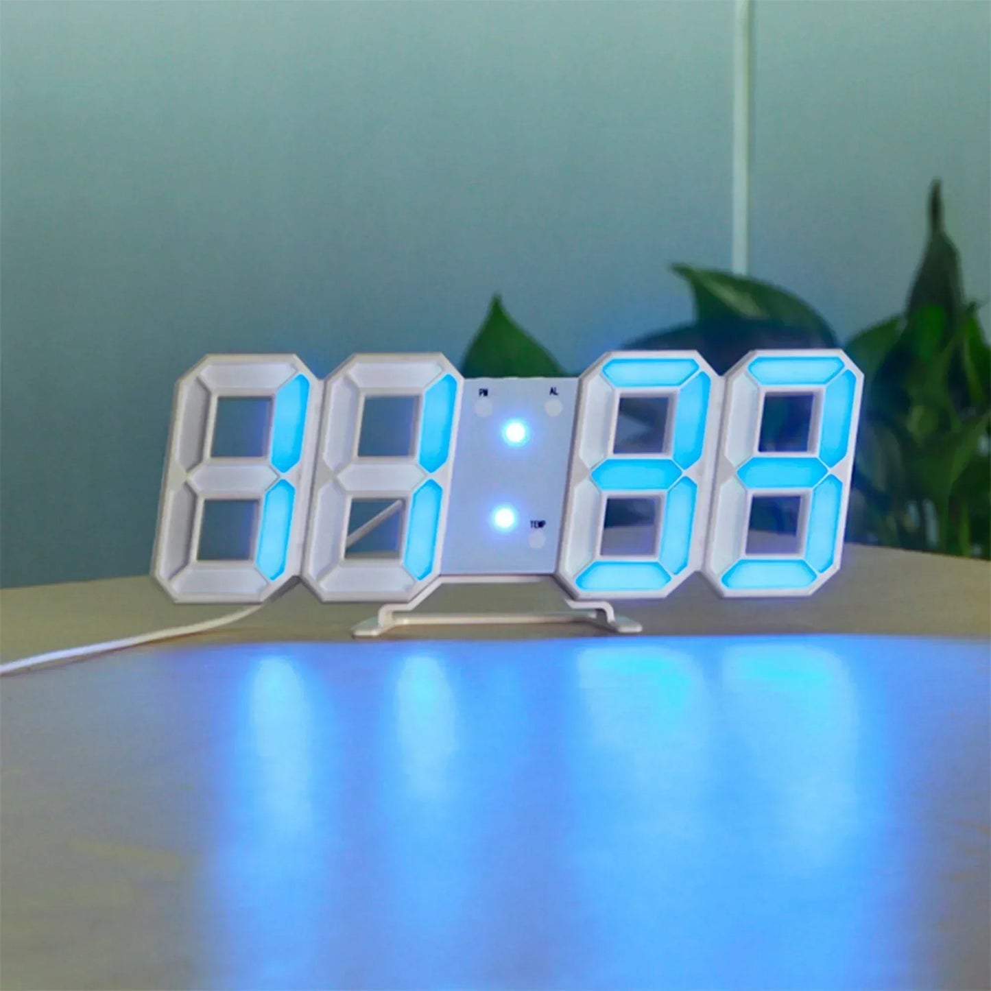 Digitale 3D-LED-Wanduhr – Modernes Design mit Dimmfunktion und optimaler Ablesbarkeit