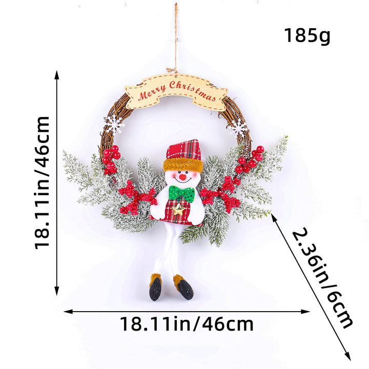 Handgefertir Weihnachtskranz aus Zweigen