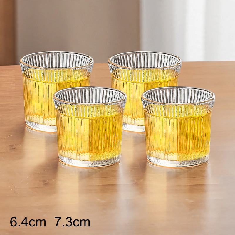 Gläser-Set, Hammerschlag-Struktur, 101–200 ml