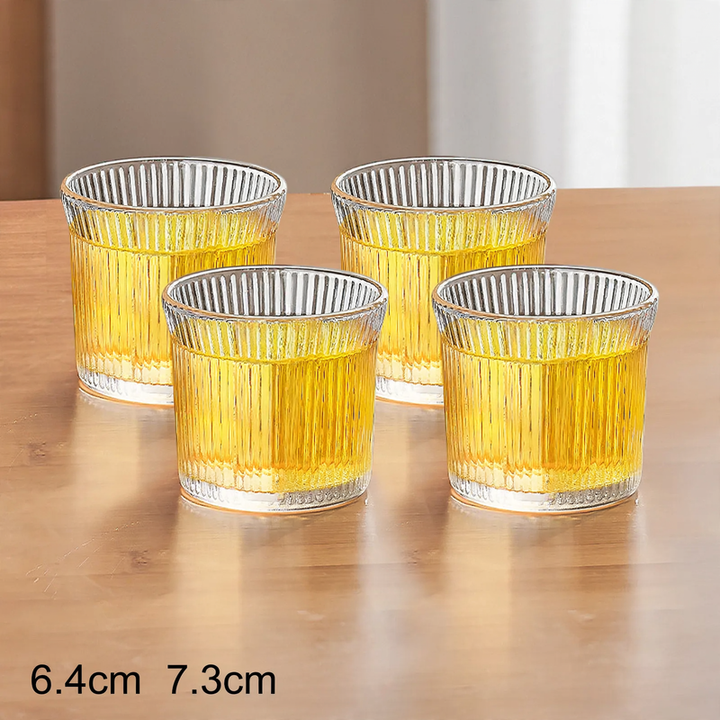 Gläser-Set, Hammerschlag-Struktur, 101–200 ml