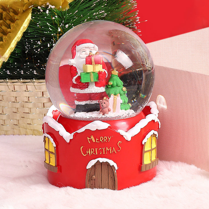 Dekorative Schneekugel mit Licht und Musik