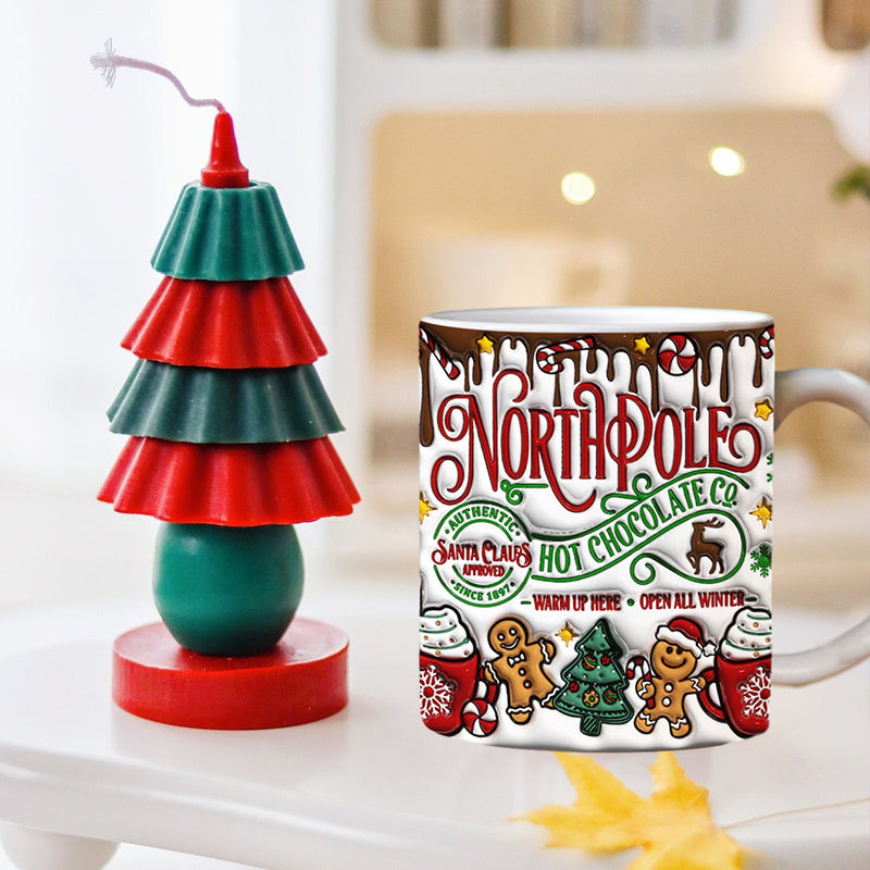 3D Weihnachts-Gingerman Keramik Kaffeetasse | Karnz