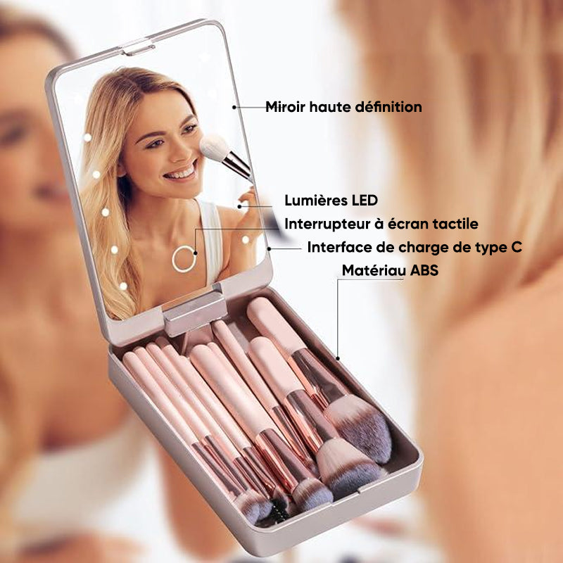 Set aus 14 Pinseln mit LED Licht | Karnz