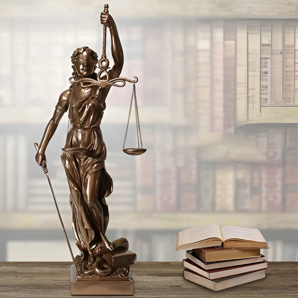 Standbild von Godin von der Gerechtigkeit – Eine elegante dekorative Skulptur von Justitia