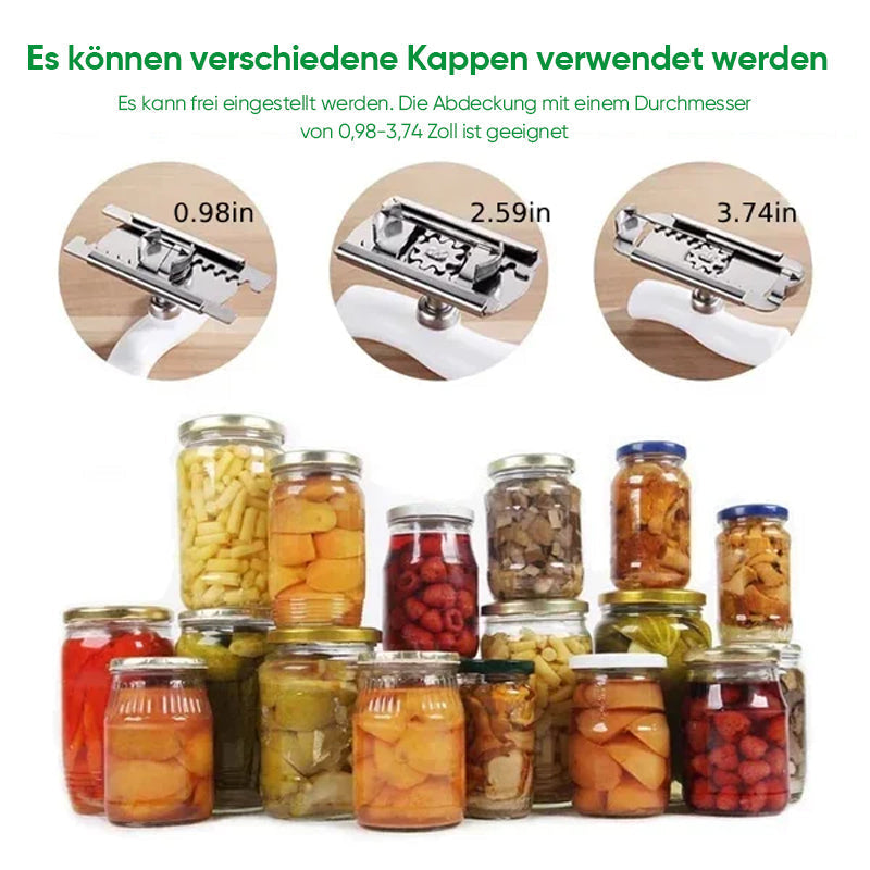 Größenverstellbarer Dosenöffner aus Edelstahl | Karnz
